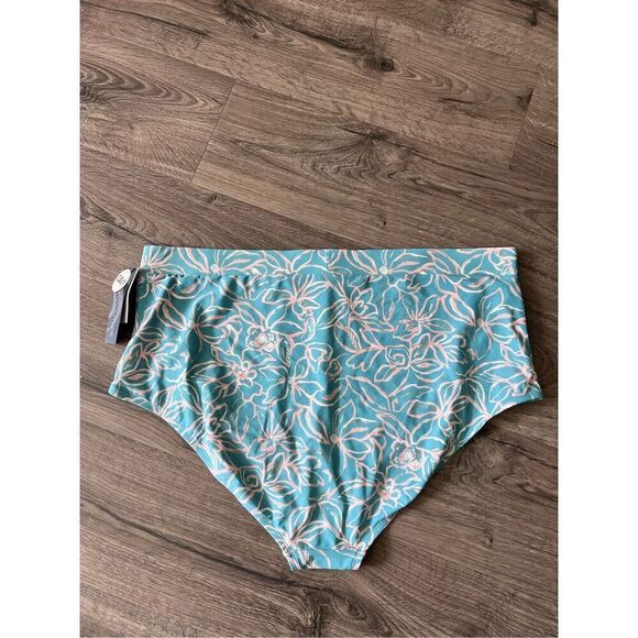 aqua couture swim Bottoms 3X Curvy Light Blue With Light Pink - Picture 2 of 5